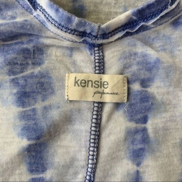 Kensie Performance Tie-Dye Tank Blue Lightweight - Picture 9 of 10